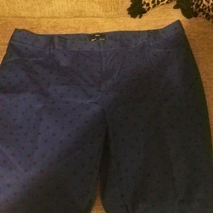 Like New GAP Aubrey Navy Pants with Polka Dots